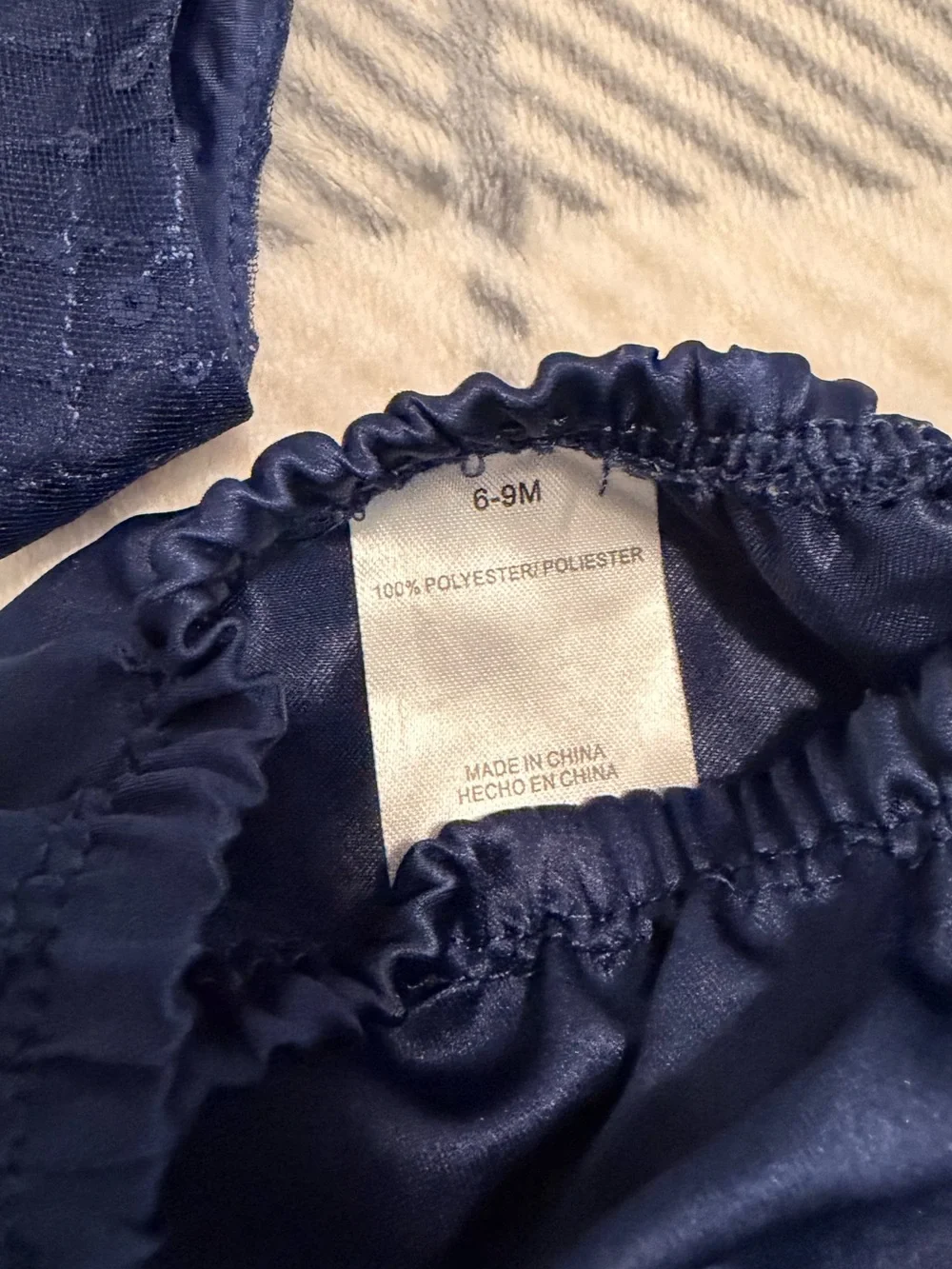 Biscotti Navy and Cream Tulle Dress with Matching Navy Bloomers